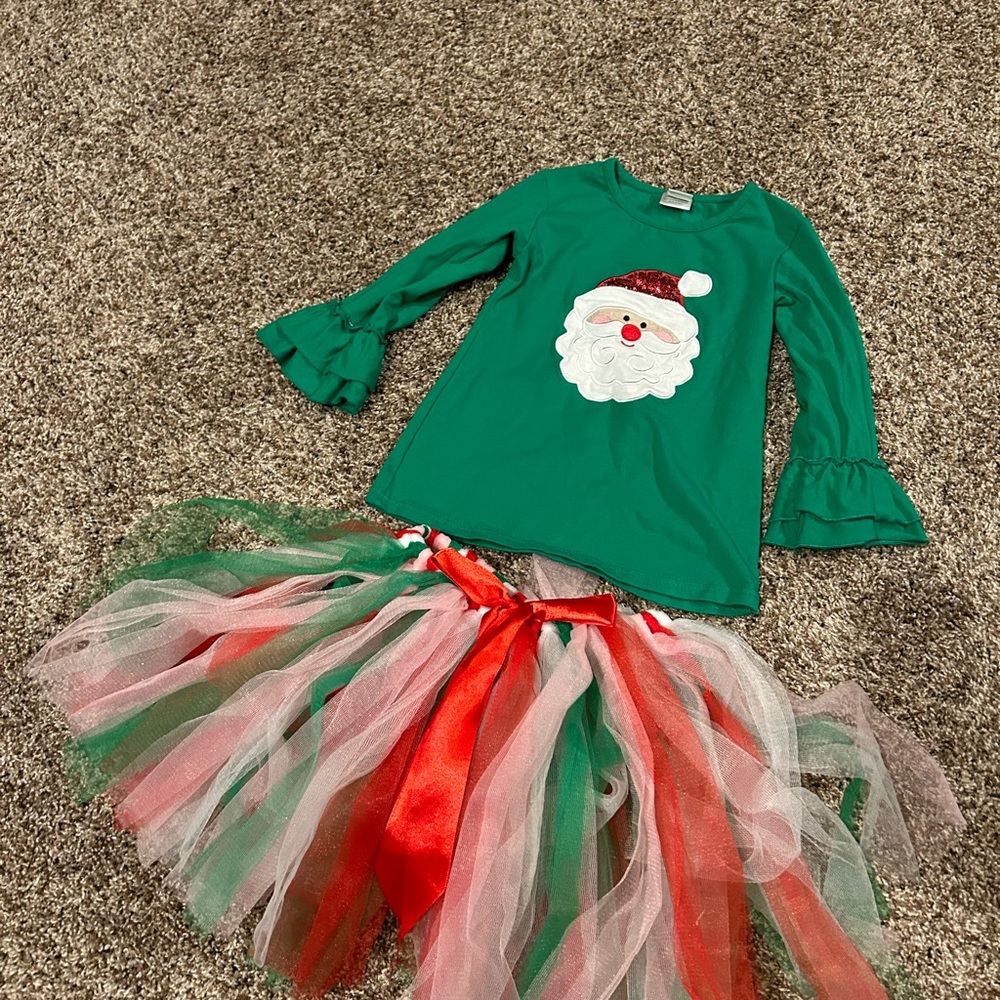little girls christmas tutu outfit